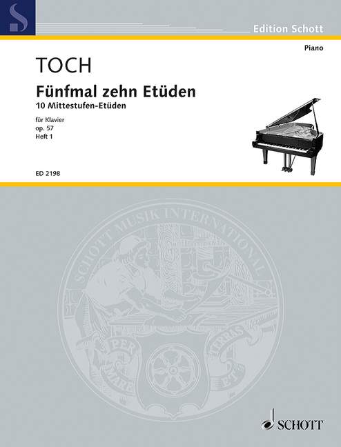 Five Times Ten Etudes op. 57, Ten medium-range Etudes, for piano. 9790001036375 Five Times Ten Etudes op. 57, Ten medium-range Etudes, for piano. 9790001036375