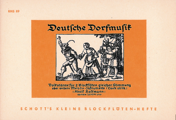 Deutsche Dorfmusik, Volkstänze, for Laute ad libitum, Performing score
