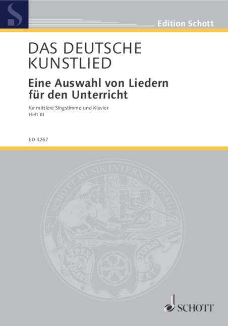 Das deutsche Kunstlied, Eine Auswahl von Lieder für den Unterricht, for medium voice and piano