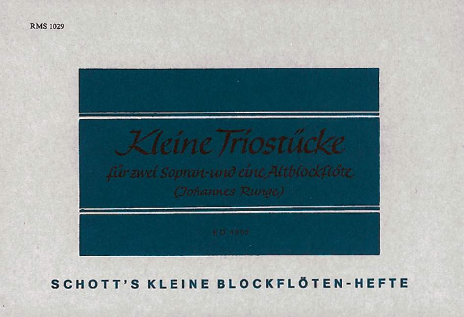 Kleine Triostücke, (17. und 18. Jahrhundert), for 3 recorders (SSA), Performing score