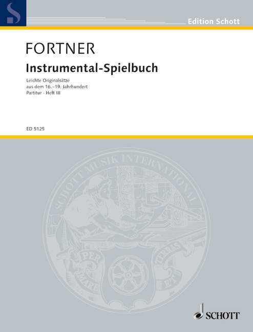 Instrumental-Playbook, Light Original movement from the 16 - 1900s, for wind instruments, strings and basso continuo, Score