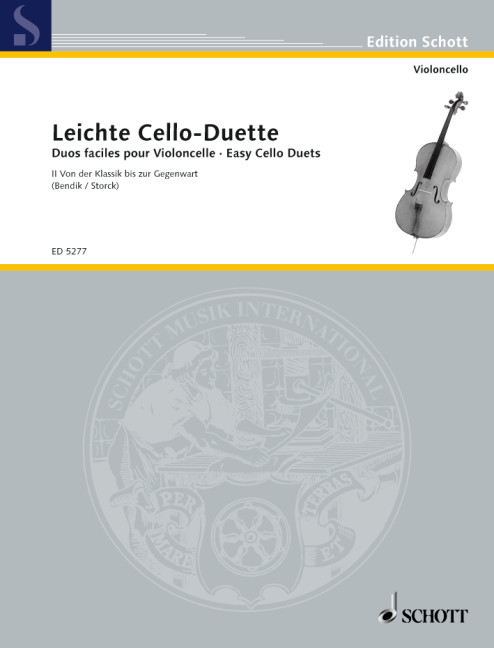 Leichte Cello-Duette, Von der Klassik bis zur Gegenwart, for 2 cellos, Performing score