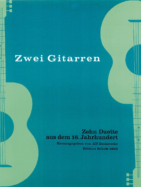 Ten duets from the 1600, for 2 guitars, Performing score