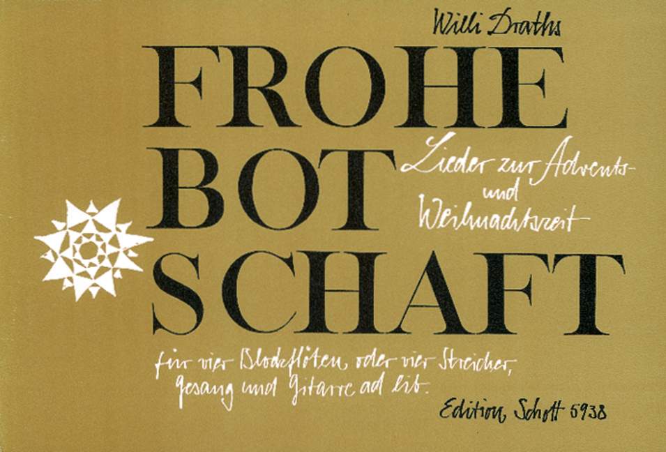 Frohe Botschaft, Lieder zur Advents- und Weihnachtszeit, for Gesang und Gitarre ad libitum, Set of parts