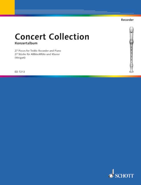 Concert Collection, 27 Pieces for Treble Recorder and Piano