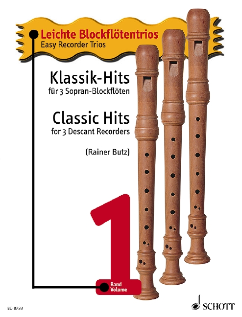 Classic Hits Vol. 1, for 3 descant recorders, Performing score