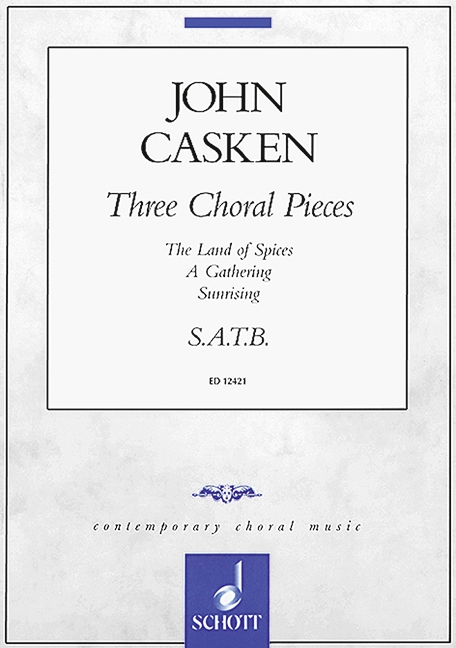 Three Choral Pieces, for unaccompanied voices (SATB), for mixed choir (SATB), Choral score