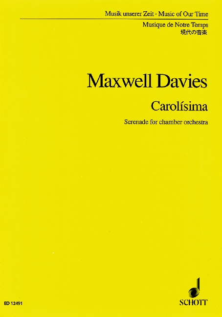 Carolísima op. 168, Serenade, for chamber orchestra, Score