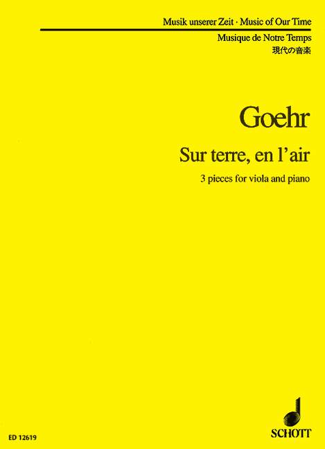 Sur terre, en l'air op. 64, Three Pieces, for viola and piano, Score and part