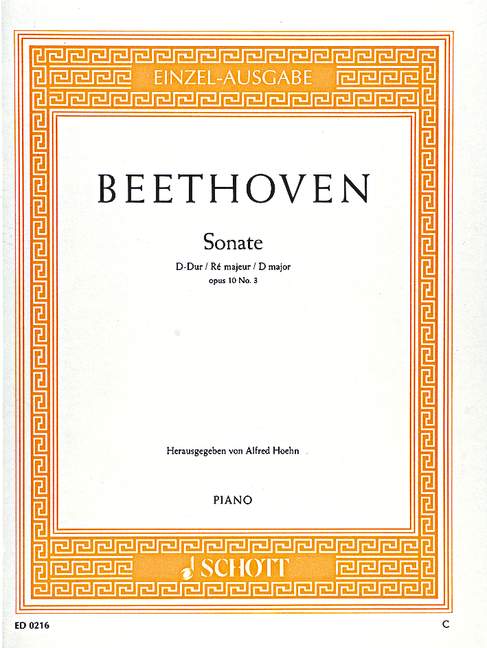 Sonata in D Major op. 10/3, Nach dem Urtext, for piano