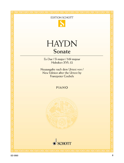 Sonata E-flat major Hob. XVI:52, nach dem Urtext, for piano