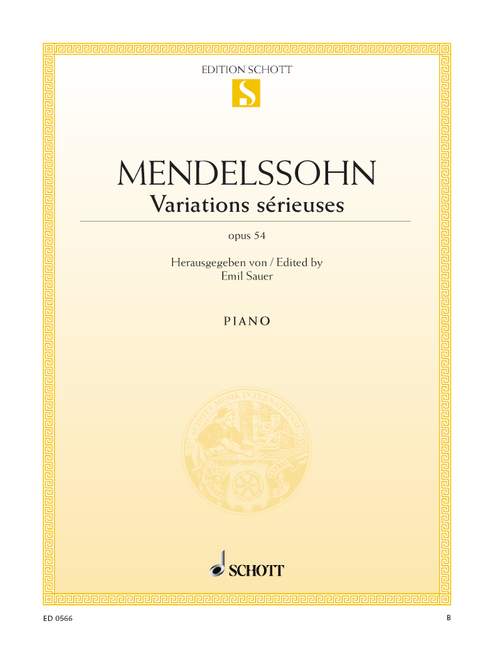 Variations sérieuses op. 54, for piano