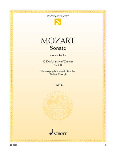 Sonata C major K 545, Sonata facile, for piano