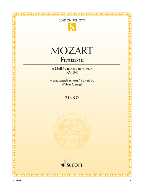 Fantasia No. 19 C Minor KV 396, for piano
