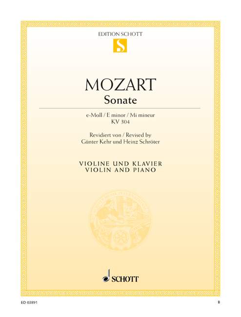Sonata E Minor K 304, for violin and piano
