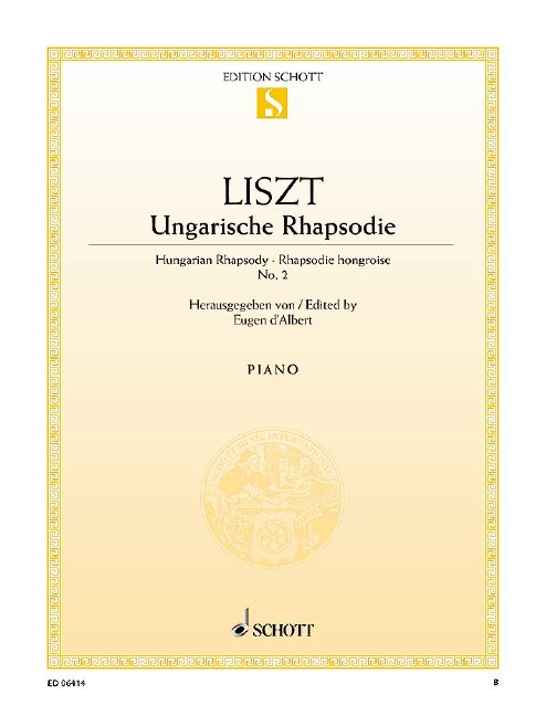 Hungarian Rhapsody, No. 2 C sharp Minor, for piano
