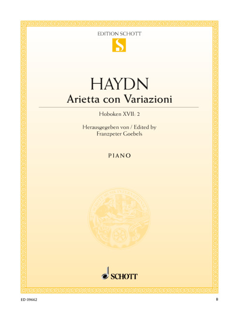 Aria with variations Hob. XVII:2, for piano