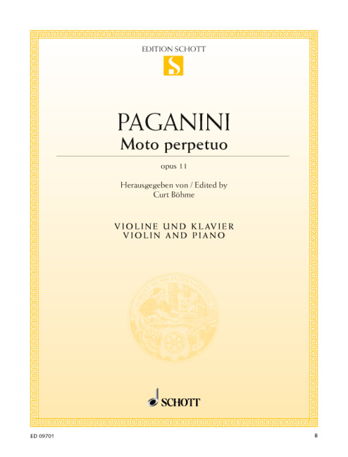 Moto perpetuo op. 11, for violin and piano