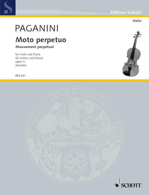 Moto perpetuo op. 11, for violin and piano