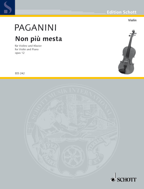 Non piu mesta op. 12, Theme with variations, for violin and piano