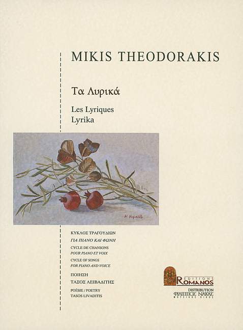 Lyrika, Cycle of Songs, for voice and piano