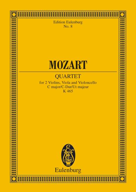 String Quartet C major KV 465, Dissonanzen, Study score