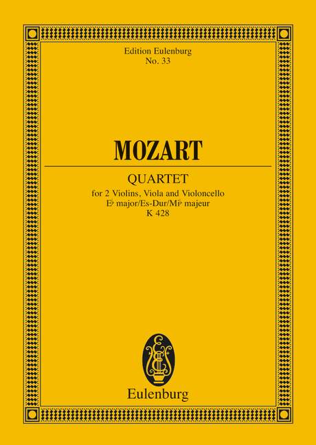 String Quartet Eb major KV 428, Study score