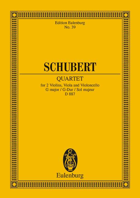 String Quartet G major op. 161 D 887, Study score