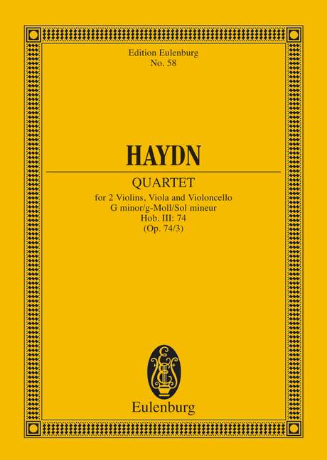 String Quartet G minor, Reiter op. 74/3 Hob. III: 74, Appony-Quartet No. 6, Study score