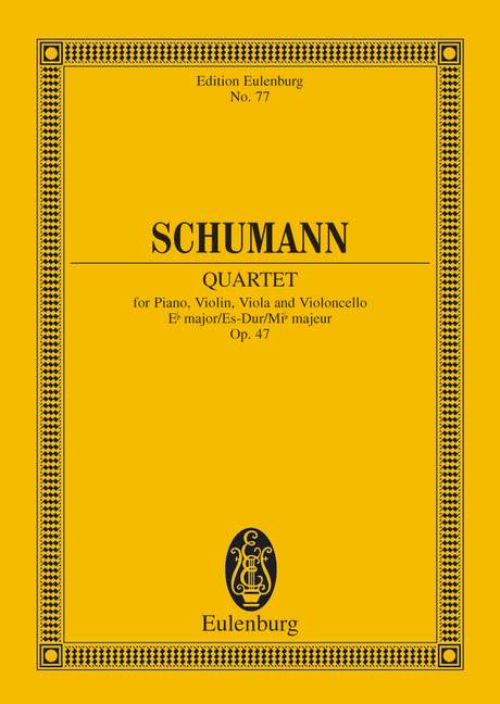 Piano Quartet Eb major op. 47, for piano, violin, viola and cello, Study score