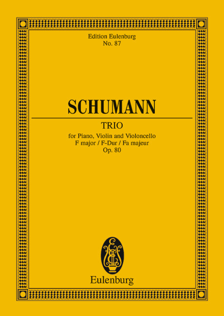 Piano Trio F major op. 80, Study score