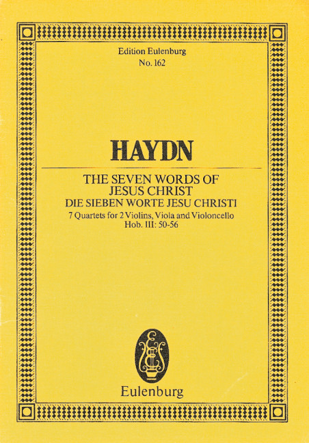 The seven words of Jesus Christ op. 51 Hob. III: 50-56, 7 String Quartets, Study score