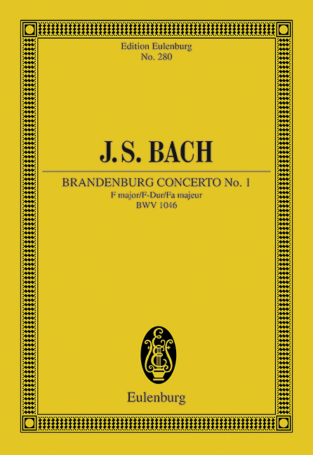 Brandenburg Concerto No. 1 F major BWV 1046, for 2 horns, 3 oboes, bassoon, strings and basso continuo, Study score