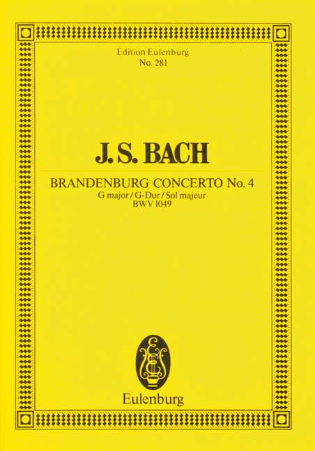 Brandenburg Concerto No. 4 G major BWV 1049, for violin principale, 2 flutes and strings, Study score