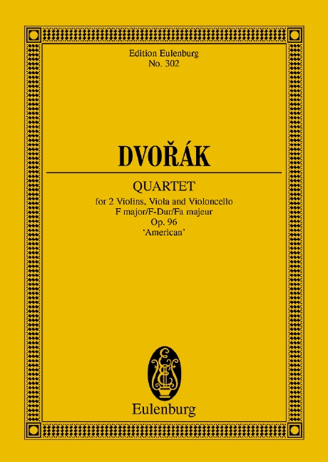String Quartet F major op. 96 B 179, American, Study score