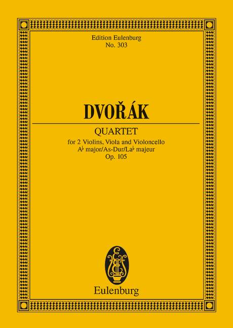 String Quartet Ab major op. 105 B 193, Study score