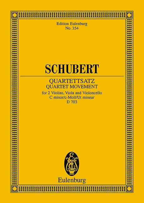 String Quartet Movement C minor op. posth. D 703, Study score