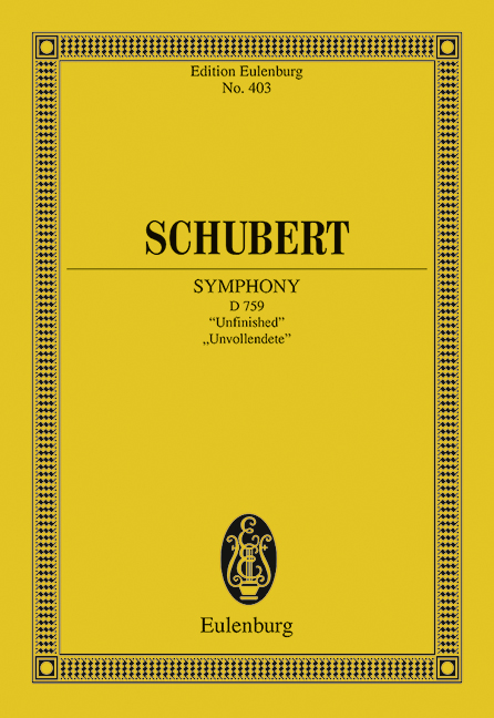 Symphony No. 8 B minor D 759, Unfinished, for orchestra, Study score