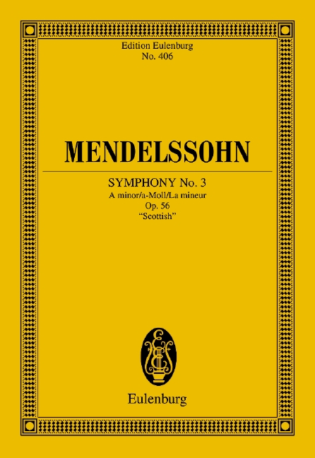 Symphony No. 3 A minor op. 56, Scottish, for orchestra, Study score