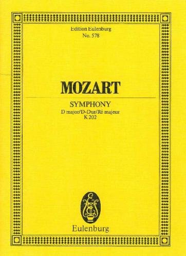 Symphony No. 30 D major KV 202, for orchestra, Study score