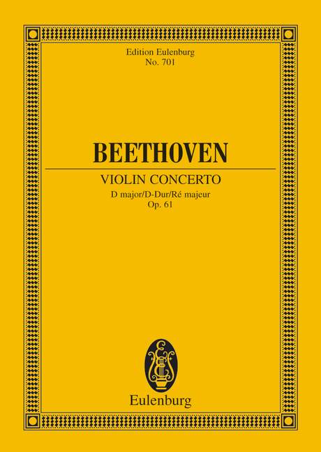 Violin Concerto D major op. 61, for violin and orchestra, Study score