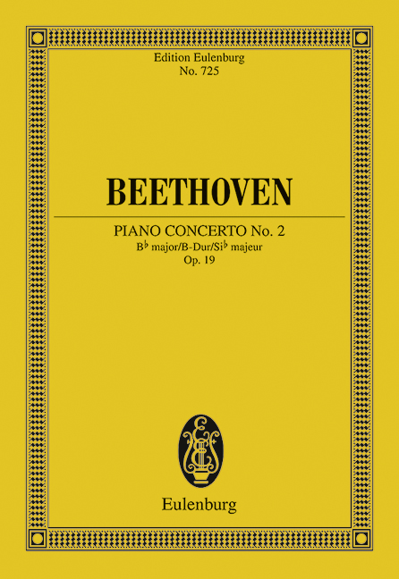 Concerto No. 2 B-flat major op. 19, for piano and orchestra, Study score