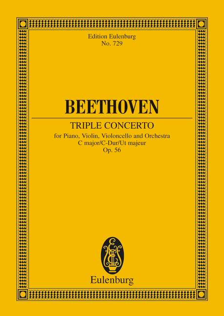 Triple Concerto C major op. 56, for piano, violin, cello and orchestra, Study score