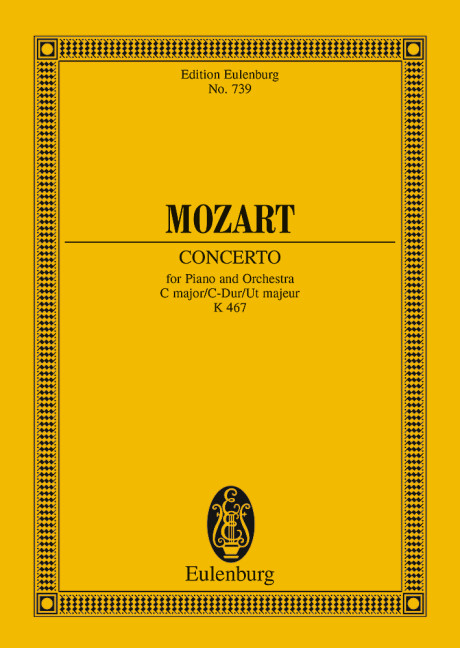 Concerto No. 21 C major KV 467, for piano and orchestra, Study score