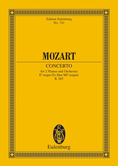 Concerto Eb major KV 365, for 2 pianos and orchestra, Study score