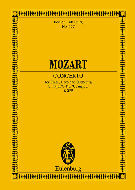 Concerto C major KV 299, for flute, harp and orchestra, Study score