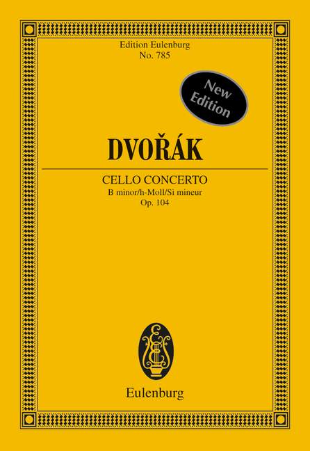 Concerto B Minor op. 104 B 191, for cello and orchestra, Study score