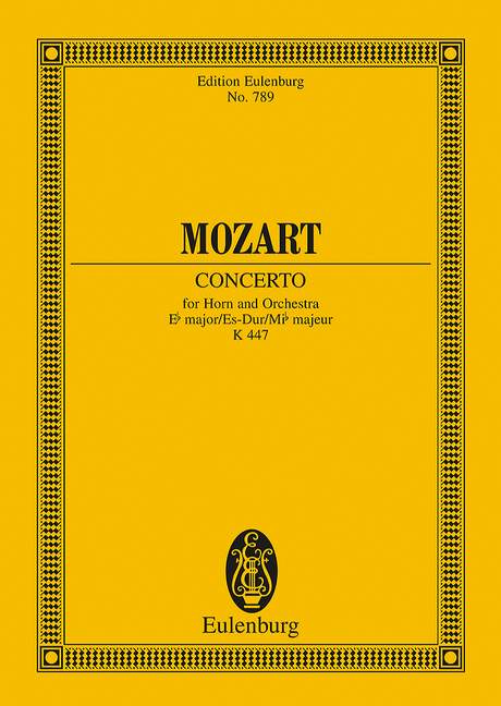 Horn-Concerto Eb major K 447, for horn and orchestra, Study score