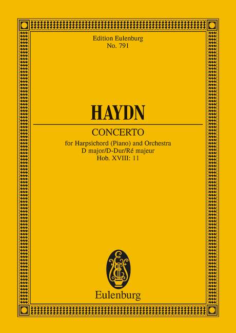 Concerto D major Hob. XVIII: 11, for harpsichord (piano) and orchestra, Study score
