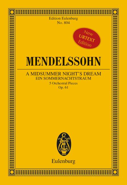 A Midsummer Night's Dream op. 61, 5 Orchestral Pieces, Study score